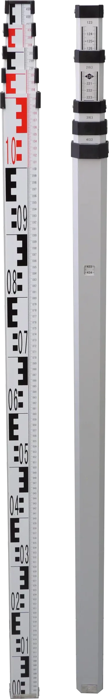 Nivelliermesslatte doppelseitig mm-Anzeige